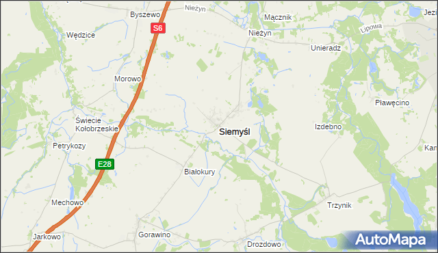 mapa Siemyśl, Siemyśl na mapie Targeo