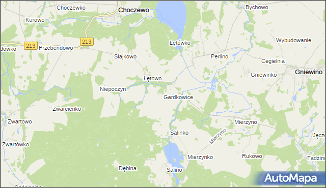 mapa Gardkowice, Gardkowice na mapie Targeo