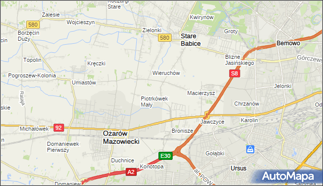 mapa Piotrkówek Duży, Piotrkówek Duży na mapie Targeo