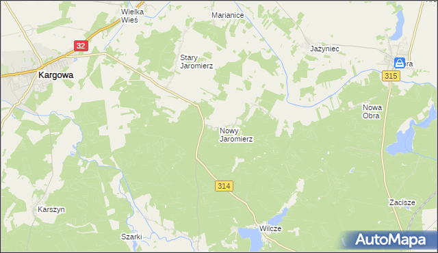 mapa Nowy Jaromierz, Nowy Jaromierz na mapie Targeo