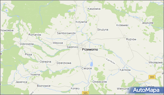 mapa Przeworno, Przeworno na mapie Targeo