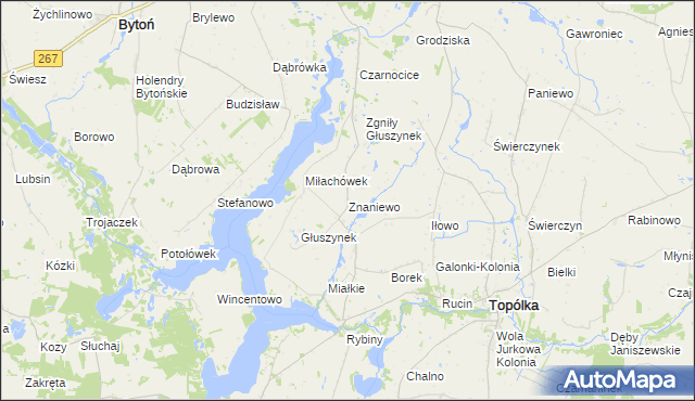 mapa Znaniewo, Znaniewo na mapie Targeo