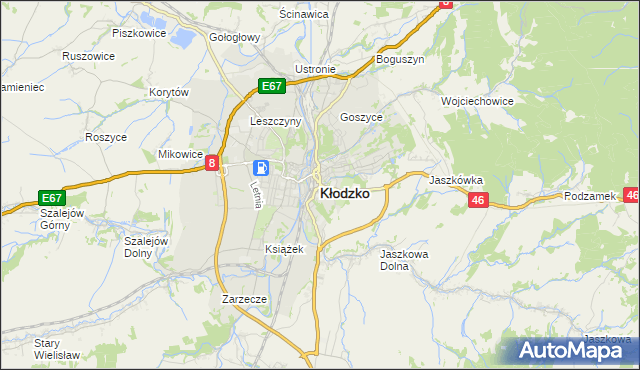 mapa Kłodzka, Kłodzko na mapie Targeo