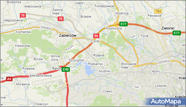 mapa Rząska, Rząska na mapie Targeo