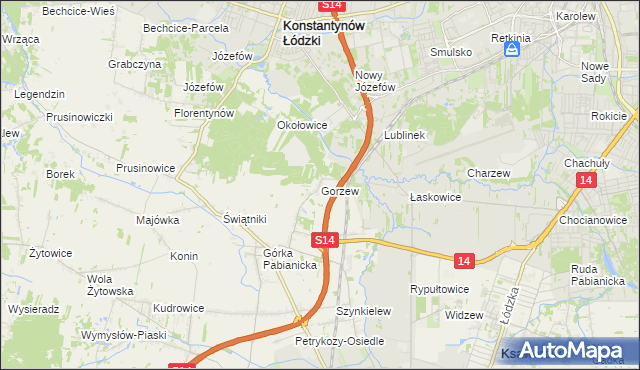 mapa Gorzew, Gorzew na mapie Targeo