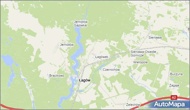 mapa Łagówek, Łagówek na mapie Targeo