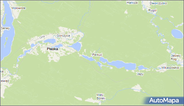 mapa Perkuć, Perkuć na mapie Targeo