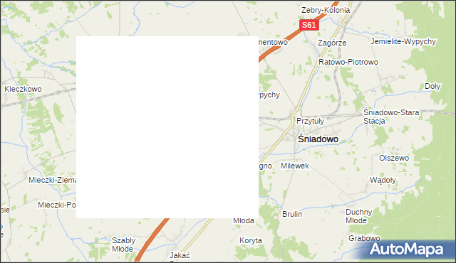 mapa Truszki gmina Śniadowo, Truszki gmina Śniadowo na mapie Targeo
