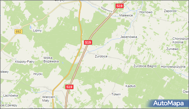 mapa Żurobice, Żurobice na mapie Targeo