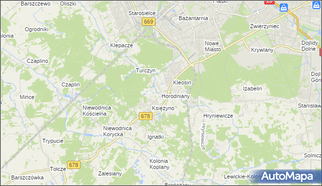 mapa Horodniany, Horodniany na mapie Targeo