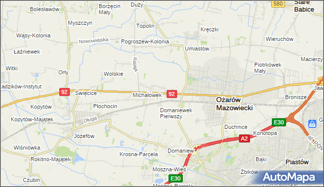 mapa Ołtarzew, Ołtarzew na mapie Targeo