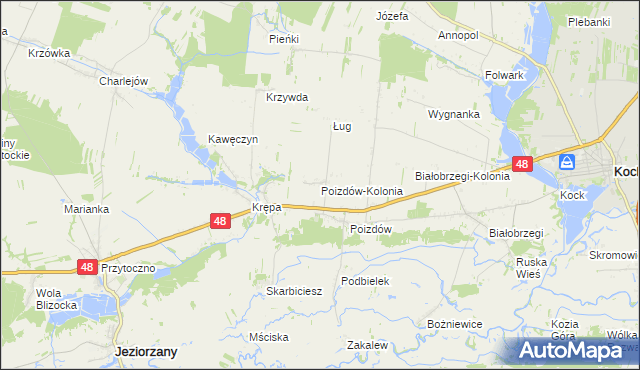 mapa Poizdów-Kolonia, Poizdów-Kolonia na mapie Targeo