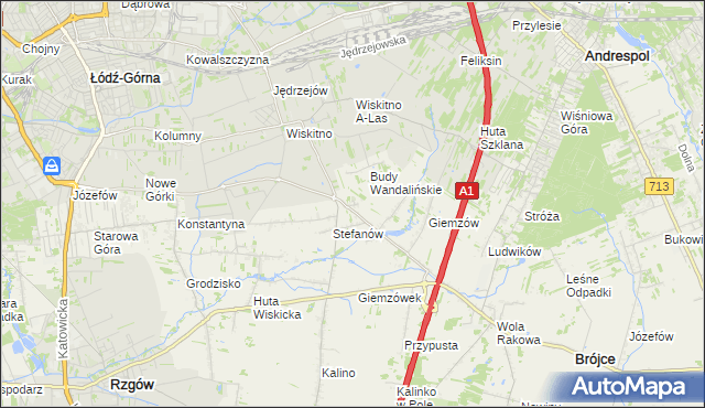 mapa Posada gmina Brójce, Posada gmina Brójce na mapie Targeo