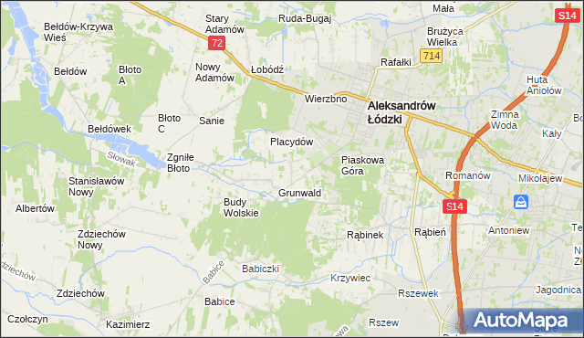 mapa Wola Grzymkowa, Wola Grzymkowa na mapie Targeo