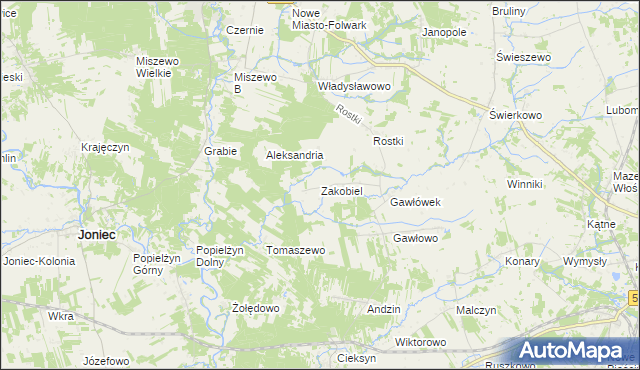 mapa Zakobiel, Zakobiel na mapie Targeo