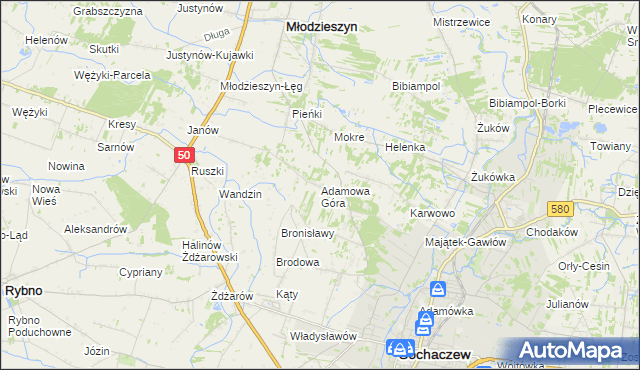 mapa Adamowa Góra, Adamowa Góra na mapie Targeo