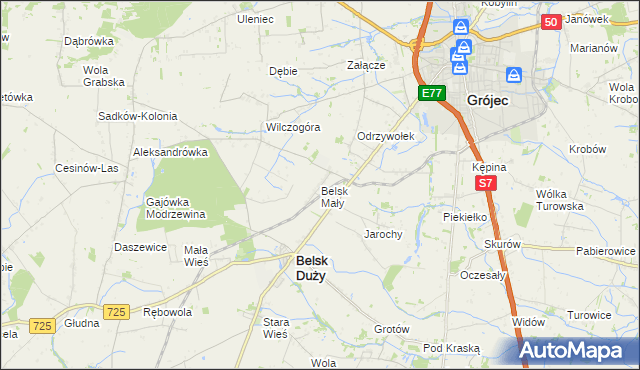 mapa Belsk Mały, Belsk Mały na mapie Targeo