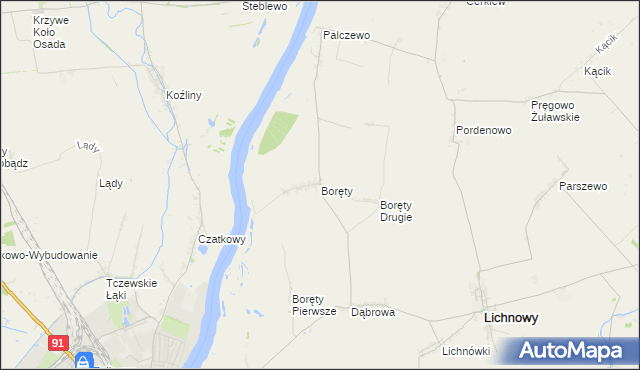 mapa Boręty, Boręty na mapie Targeo