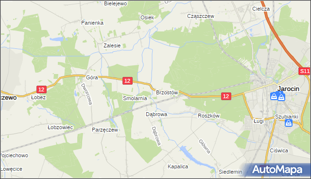 mapa Brzostów, Brzostów na mapie Targeo