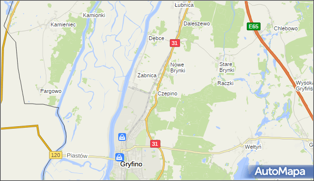 mapa Czepino, Czepino na mapie Targeo