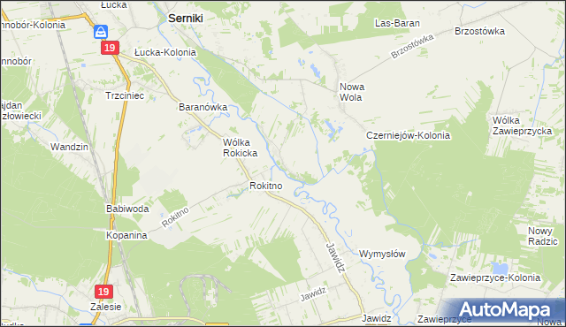 mapa Czerniejów gmina Serniki, Czerniejów gmina Serniki na mapie Targeo