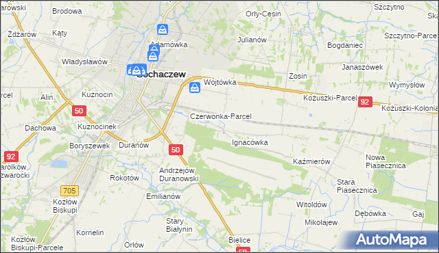 mapa Czyste gmina Sochaczew, Czyste gmina Sochaczew na mapie Targeo