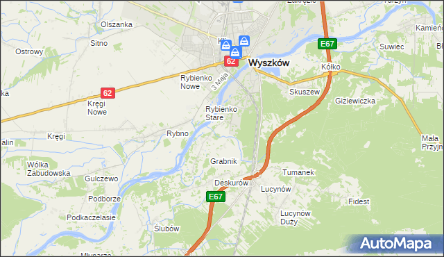 mapa Drogoszewo gmina Wyszków, Drogoszewo gmina Wyszków na mapie Targeo