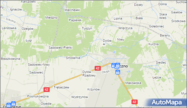 mapa Dylów Szlachecki, Dylów Szlachecki na mapie Targeo