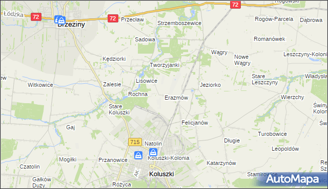 mapa Erazmów, Erazmów na mapie Targeo
