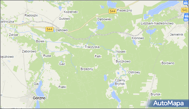mapa Falk, Falk na mapie Targeo