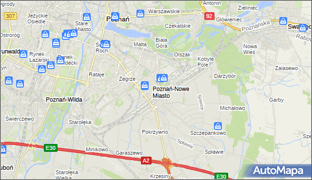 mapa Franowo, Franowo na mapie Targeo
