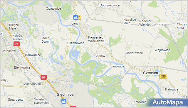 mapa Gajków, Gajków na mapie Targeo