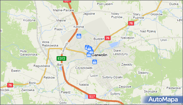 mapa Garwolin, Garwolin na mapie Targeo