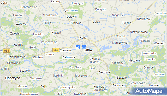 mapa Gdów, Gdów na mapie Targeo