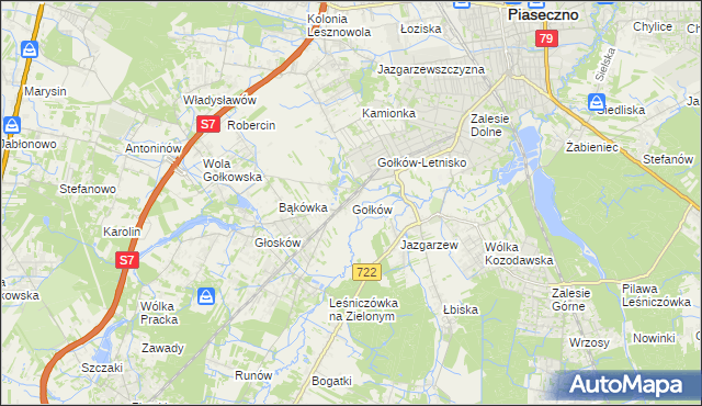 mapa Gołków, Gołków na mapie Targeo