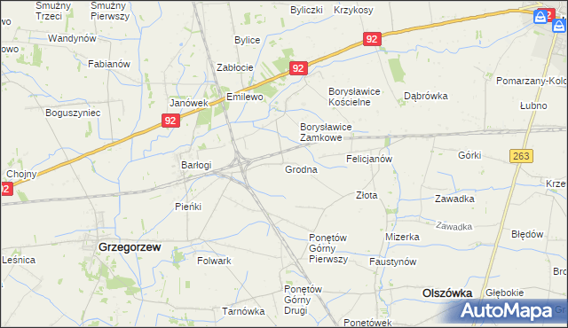mapa Grodna, Grodna na mapie Targeo