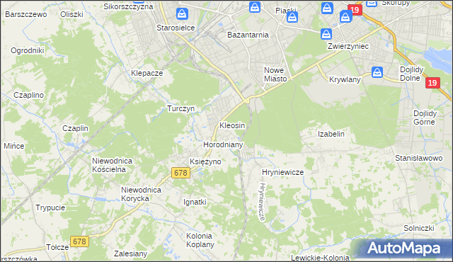 mapa Ignatki-Osiedle, Ignatki-Osiedle na mapie Targeo