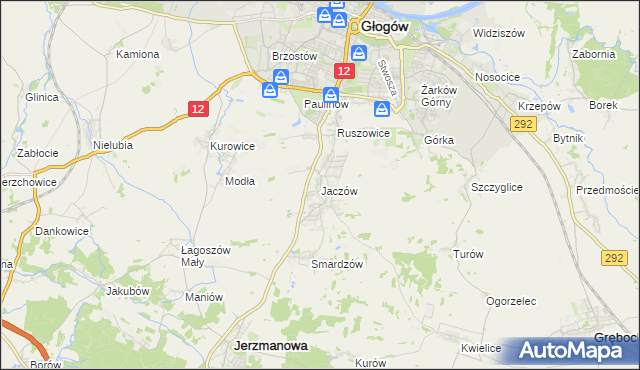 mapa Jaczów, Jaczów na mapie Targeo