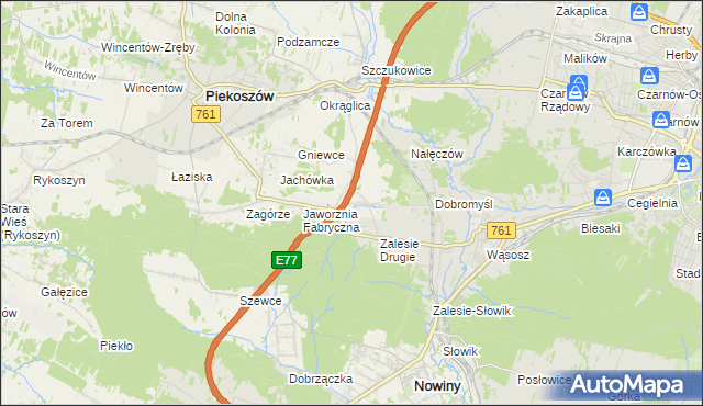 mapa Janów gmina Piekoszów, Janów gmina Piekoszów na mapie Targeo