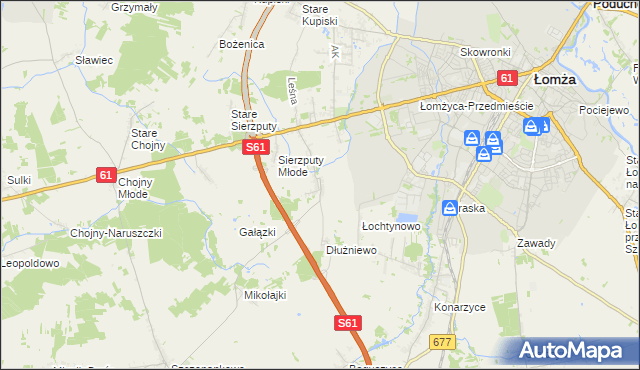 mapa Jarnuty gmina Łomża, Jarnuty gmina Łomża na mapie Targeo