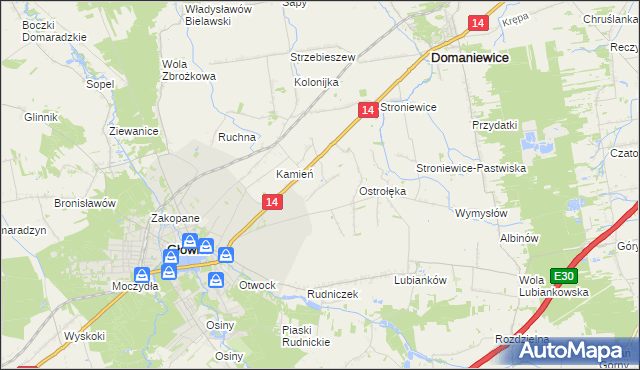 mapa Kadzielin, Kadzielin na mapie Targeo