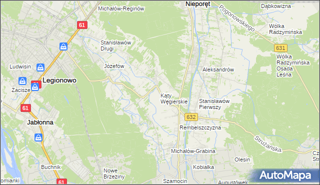 mapa Kąty Węgierskie, Kąty Węgierskie na mapie Targeo