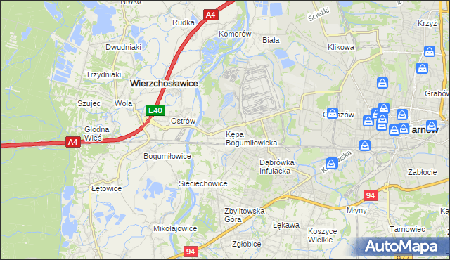 mapa Kępa Bogumiłowicka, Kępa Bogumiłowicka na mapie Targeo