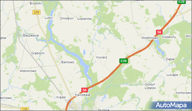 mapa Kocierz, Kocierz na mapie Targeo