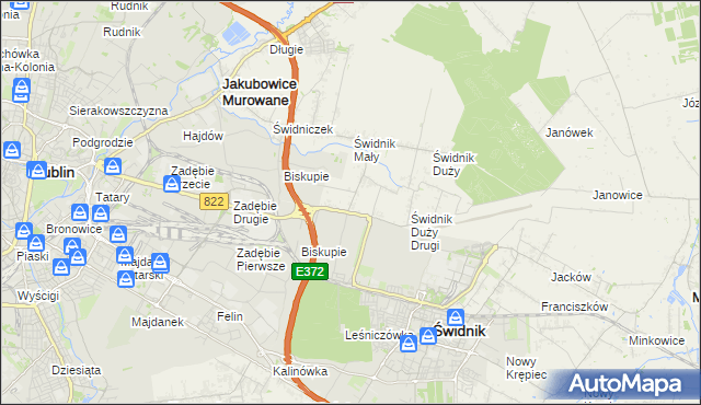 mapa Kolonia Świdnik Mały, Kolonia Świdnik Mały na mapie Targeo