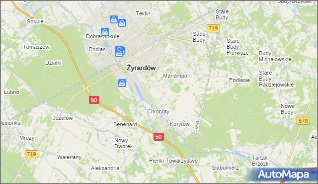 mapa Korytów A, Korytów A na mapie Targeo