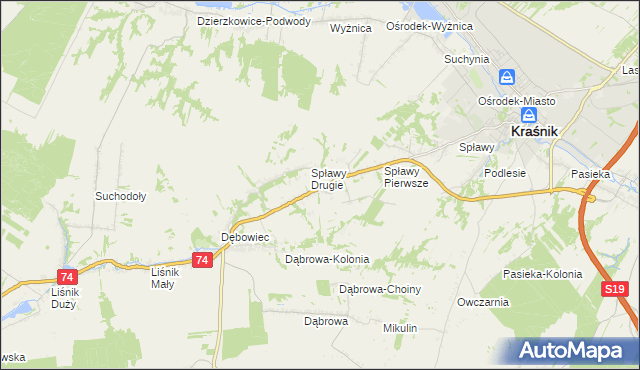 mapa Kowalin, Kowalin na mapie Targeo