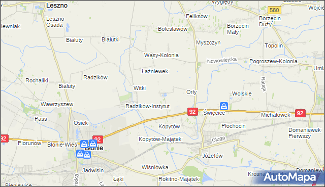 mapa Łaźniew, Łaźniew na mapie Targeo