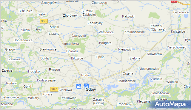 mapa Liplas, Liplas na mapie Targeo