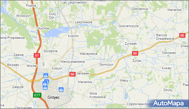 mapa Lisówek gmina Grójec, Lisówek gmina Grójec na mapie Targeo